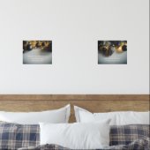 ブラックグレークリスマスオーナメントとガーランズ (寝室)