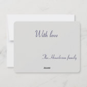 ブラックグレークリスマスオーナメントとガーランズ シーズンカード (裏面)