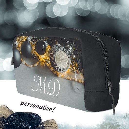 ブラックグレークリスマスオーナメントとガーランズ ドップキット