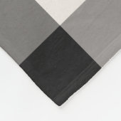 ブラックグレークリームバッファローチェックフリースブランケット フリースブランケット (角)