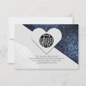 ブラックグレーグリッタージオロゴお客様ありがとうございます サンキューカード (裏面)