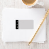 ブラックグレーグリッタースノーフレーク差出人住所ラベル ラベル (インサイチュ)