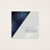 ブラックグレーグリッター図形ハートイヤリングディスプレイ (裏面)