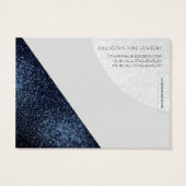 ブラックグレーグリッター図形ハートブレスレットディスプレイ (裏面)