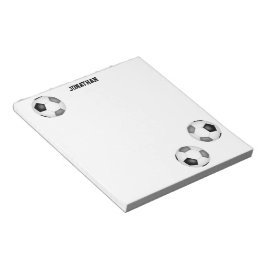 ブラックグレーサッカーボールパーソナライズされた三つ ノートパッド