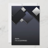 ブラックグレーサプライズ21歳の誕生日パーティー 招待状 (裏面)