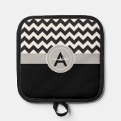 ブラックグレーシェブロン 鍋敷き (正面)