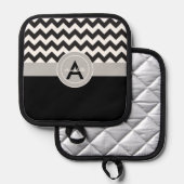 ブラックグレーシェブロン 鍋敷き (正面/裏面)