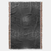 ブラックグレーシルバーフラワーズエレガントフローラ スローブランケット (正面縦)