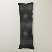 ブラックグレーシルバーフラワーズエレガントフローラ ボディピロー (正面縦)