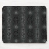 ブラックグレーシルバーフラワーズエレガントフローラ マウスパッド (正面)