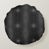 ブラックグレーシルバーフラワーズエレガントフローラ ラウンドクッション (裏面)