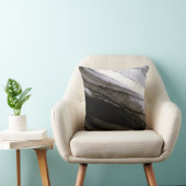 ブラックグレーシルバー大理石かわいらし炭 クッション (椅子)