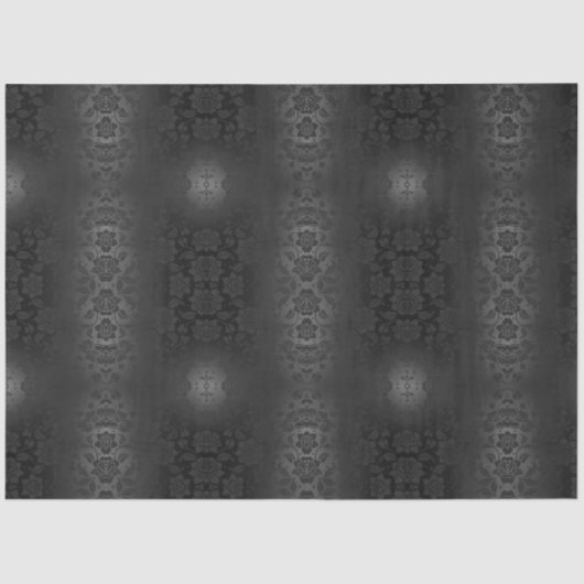 ブラックグレーシルバー花フローラデコパージュ 薄葉紙 (正面)