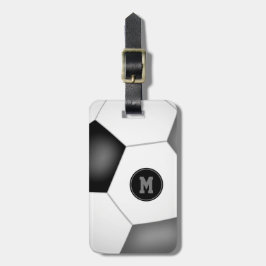 ブラックグレースクールクラブチームカラーサッカーバッグID ラゲッジタグ