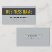 ブラックグレーストライプ金ゴールド両面名刺 名刺 (正面/裏面)