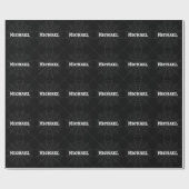 ブラックグレースパイダーウェブハロウィーンパターンあなたの名前 ラッピングペーパー (フラット)