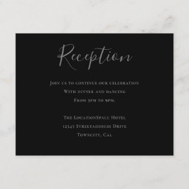 ブラックグレータイポグラフィ披露宴情報 エンクロージャーカード