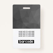 ブラックグレーダークモダンの社員の写真名 バッジ (裏面)