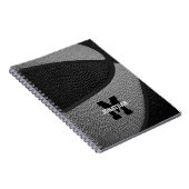 ブラックグレーチームカラーズガールズバスケットボールガールズボーズバスケット ノートブック (右側)