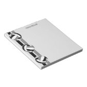 ブラックグレーチームカラーバレーボールカスタムコーチ ノートパッド (アングル)