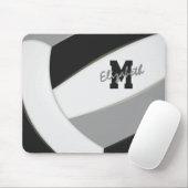 ブラックグレーチームカラーバレーボールパーソナライズされたボール マウスパッド (マウス)