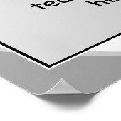 ブラックグレーチームカラー記念バレーボール ポスター (角)