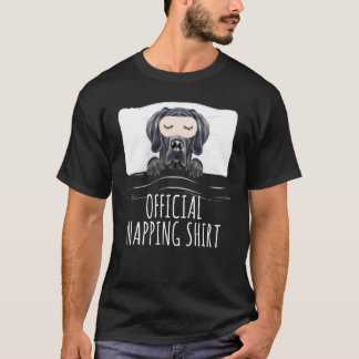 ブラックグレートダネスリープマスク公式ナッピング Tシャツ