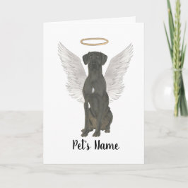 ブラックグレートダン悔やみや弔慰メモリアル カード