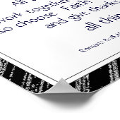 ブラックグレーバイブル聖なる書物、 経典勇気付けられる引用文 ポスター (角)