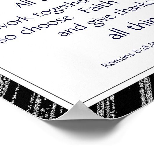 ブラックグレーバイブル聖なる書物、 経典勇気付けられる引用文 ポスター (角)