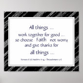 ブラックグレーバイブル聖なる書物、 経典勇気付けられる引用文 ポスター (正面)