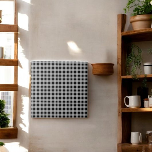 ブラックグレーバッファロープレイドホリデー タイル