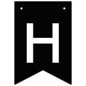 ブラックグレーバルーンシックハッピーバースデー バンティングフラッグ (第2の旗)