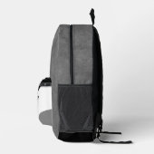 ブラックグレーバレーボールのチームカラーチーム名 プリントバックパック (右)
