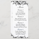 ブラックグレーバロ結婚ーク メニュー (正面/裏面)