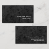 ブラックグレーパターモダンンスタイルエレガントトレンディー 名刺 (正面/裏面)