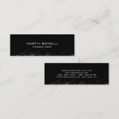 ブラックグレーパターンスキニースリム澄ん名刺 スキニー名刺 (正面/裏面)