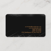 ブラックグレーパターンラウンドスタンダード名刺 名刺 (裏面)