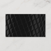 ブラックグレーパターンレッドライントレンディー名刺 名刺 (裏面)