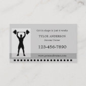 ブラックグレーパーソナルフィットネストレーナージム 予約カード (正面)