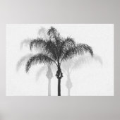 ブラックグレーパームツリーフォトポスターアート ポスター (正面)