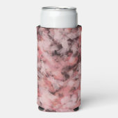 ブラックグレーピンク白ジオメトモダンリ抽象芸術 スリム缶クーラー (Seltzer正面)