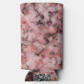 ブラックグレーピンク白ジオメトモダンリ抽象芸術 スリム缶クーラー (裏面)