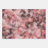 ブラックグレーピンク白ジオメトモダンリ抽象芸術 ラッピングペーパーシート (正面)