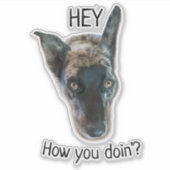 ブラックグレーブリンドルキャトルドッグカスタム シール (正面)