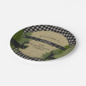 ブラックグレープレイドキャビン素朴狩りディアアントラー ペーパープレート (アングル)