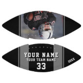 ブラックグレープレイヤー名番号チームフォト アメリカンフットボール (パネル)