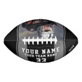 ブラックグレープレイヤー名番号チームフォト アメリカンフットボール (正面)