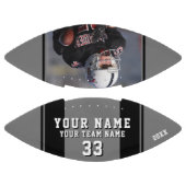 ブラックグレープレイヤー名番号チームフォト アメリカンフットボール (パネル)